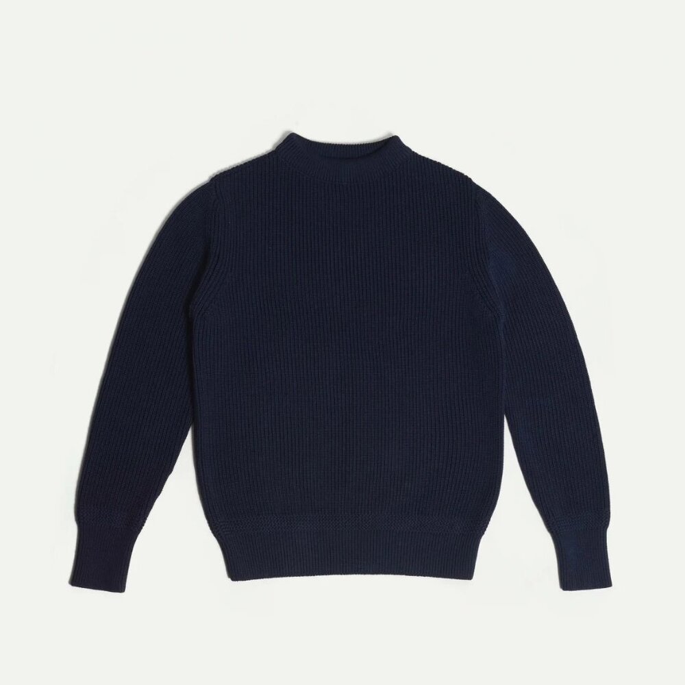 Bleu De Chauffe Fisherman Sweater Navy (Large)